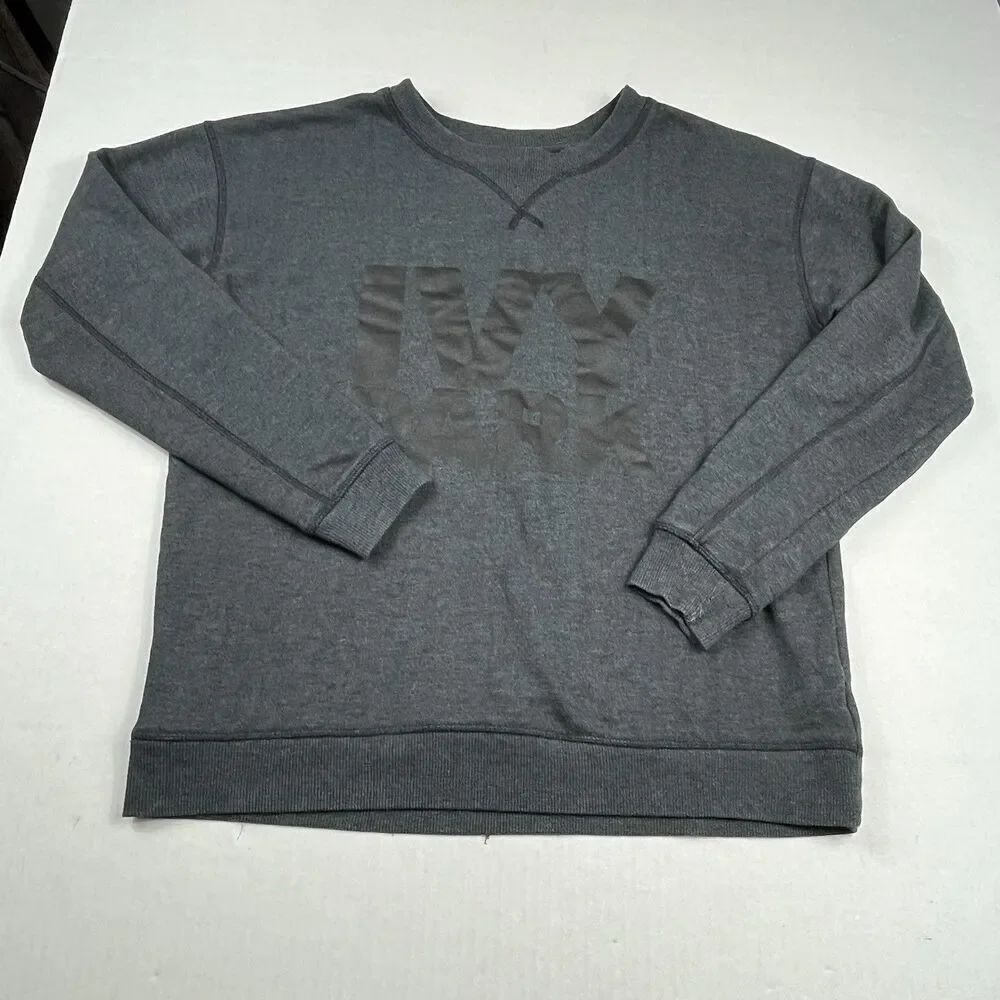 Ivy Park Crew Neck Sweatshirt Gray Logo Comfort Relaxed Sporty Casual Top MEDIUM